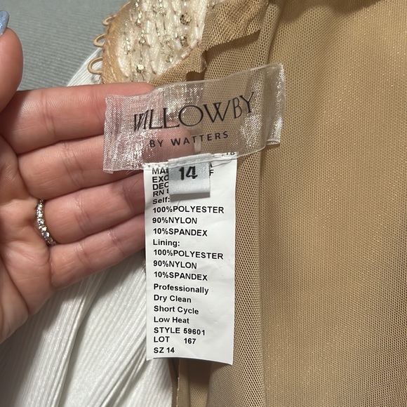 Willowby by watters butterfly beaded sheer bodysuit wedding style no 59601 - Picture 9 of 9